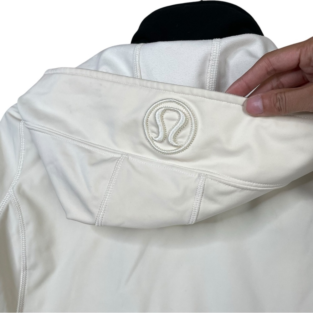 Lululemon Uba Hoodie Special Edition Sz 4 POLAR CREAM Coat Jacket Removable Trim - Picture 12 of 16